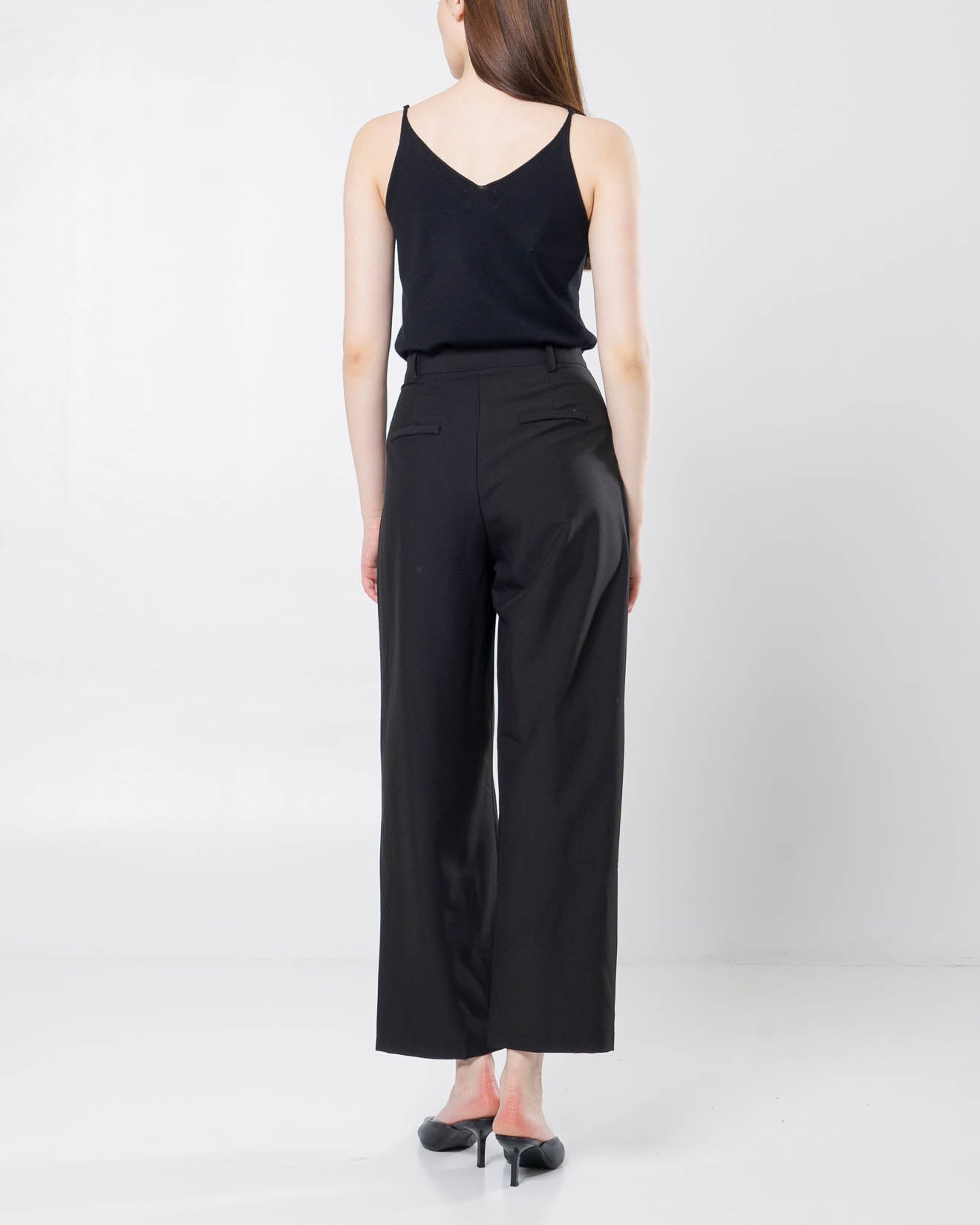 Ken Wide Cotton Black Pants – Celana Panjang Kulot Wanita - 288211