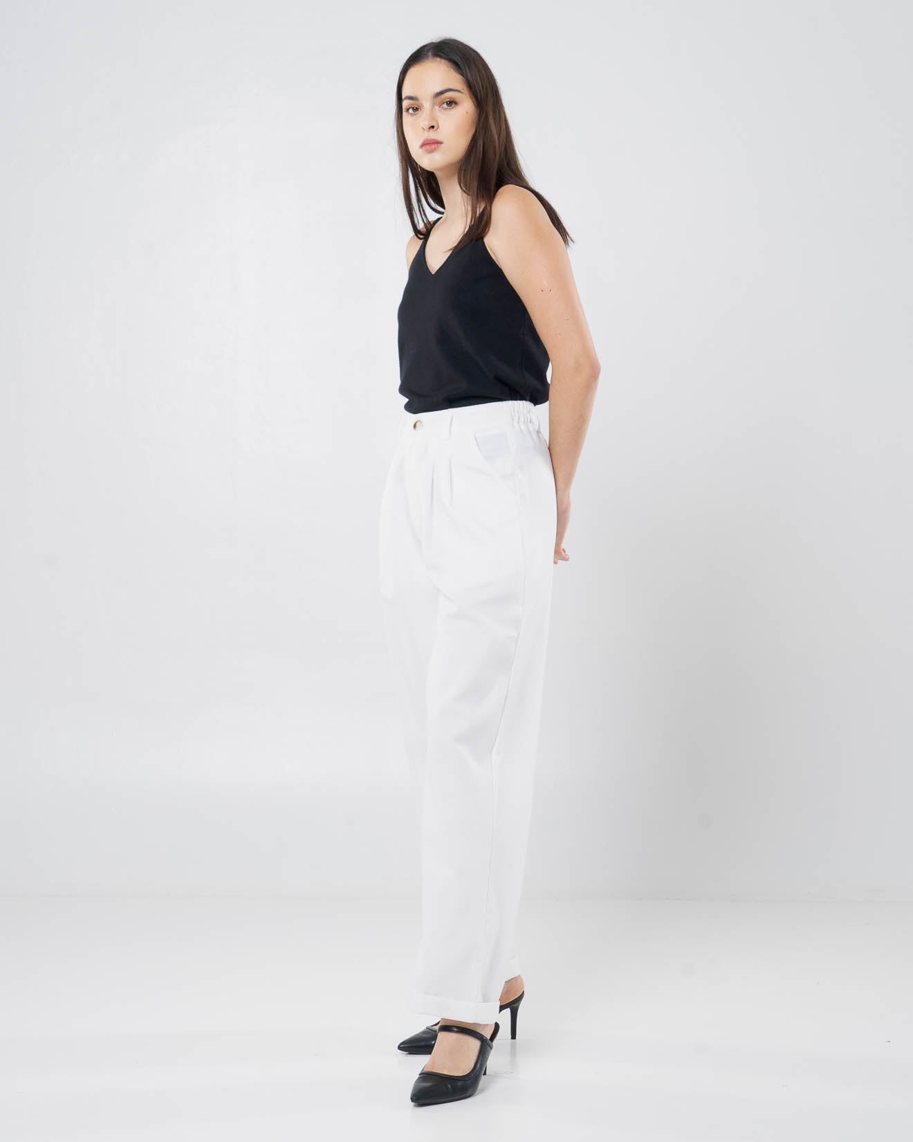 Niki Wide White Pants – Celana Panjang Wanita Formal - 288905