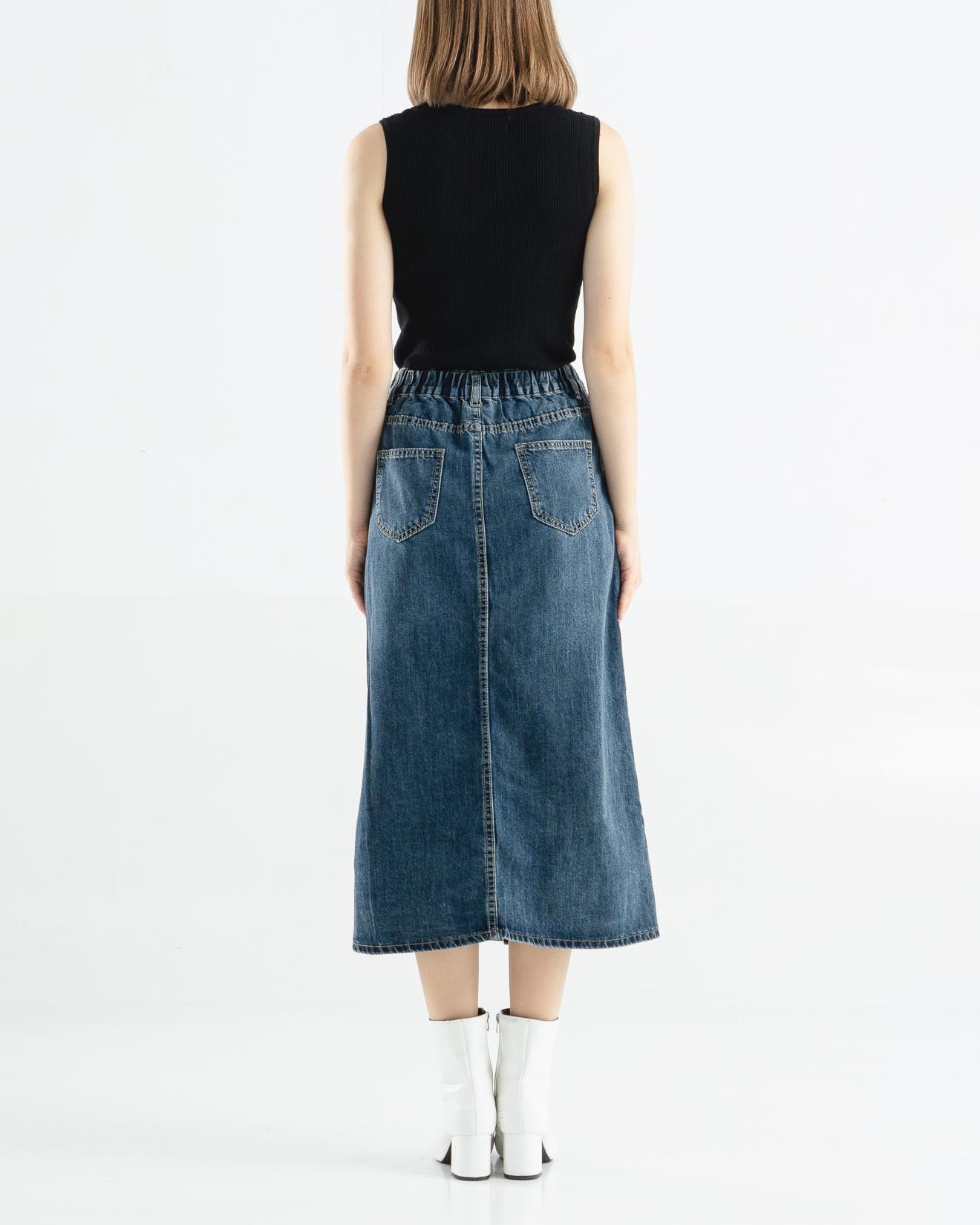 Delaney Skirt Dark Denim - Rok Wanita - 288803