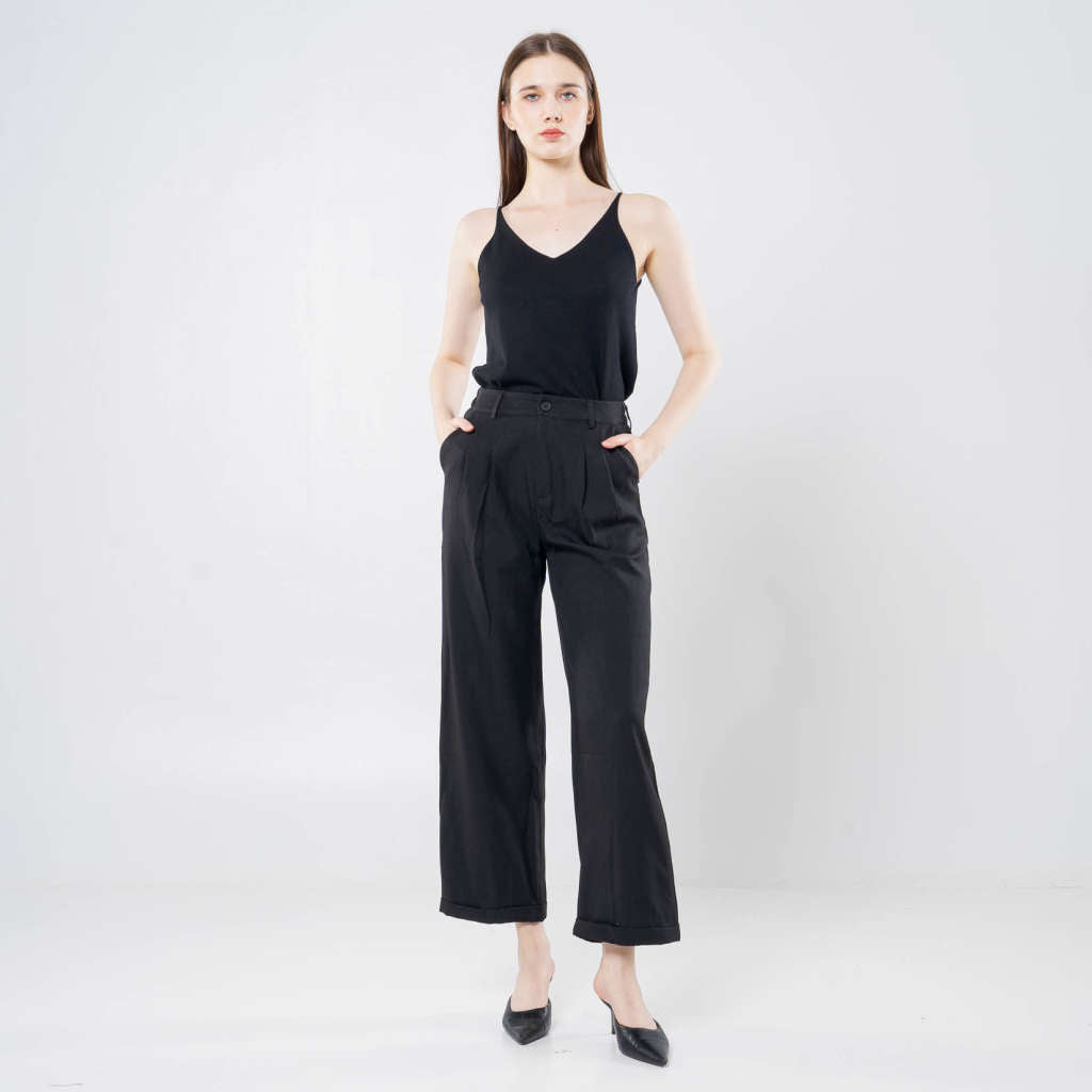 Niki Wide Black Pants – Celana Panjang Wanita Formal - 288903