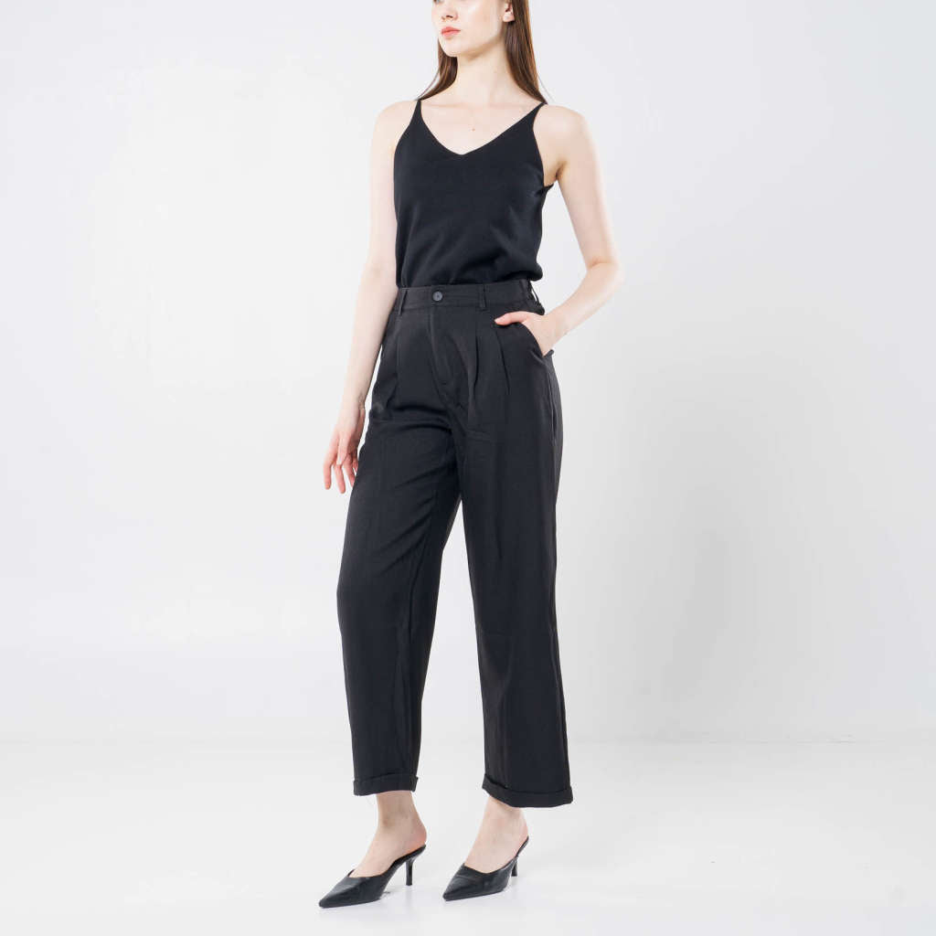 Niki Wide Black Pants – Celana Panjang Wanita Formal - 288903