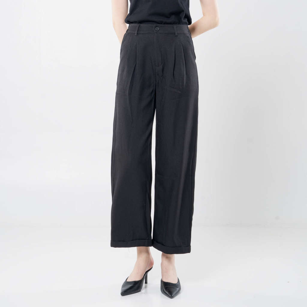 Niki Wide Black Pants – Celana Panjang Wanita Formal - 288903