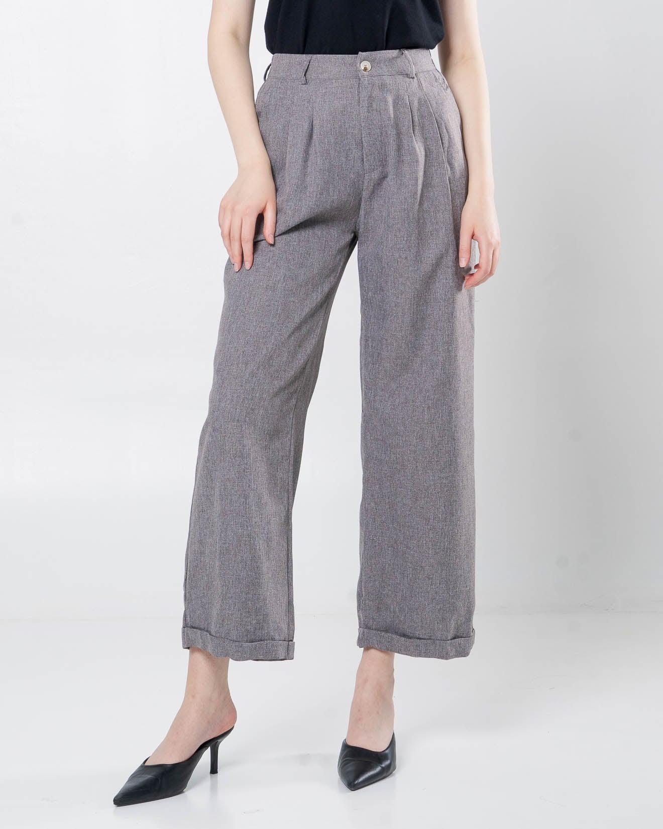 Niki Wide Grey Pants –  Celana Panjang Wanita Formal -  288904