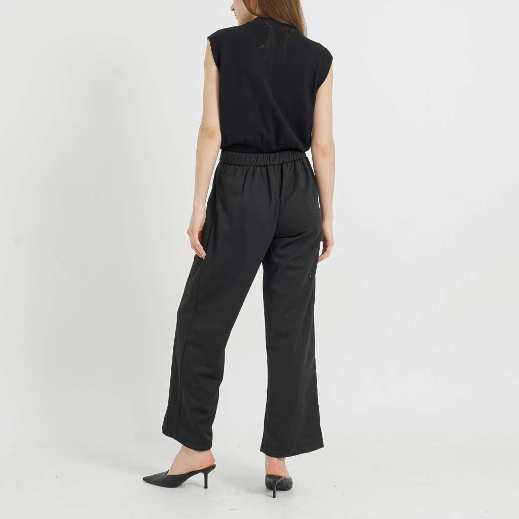 Ivana Oversized  Cotton Black Pants - Celana Panjang Wanita - 288931