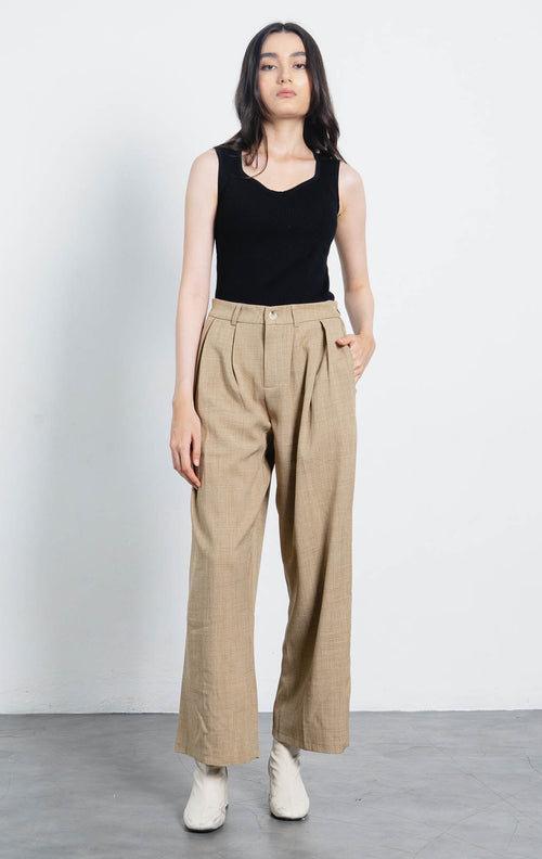 Acha Sinaga – Delano Wide Leg Brown Pants – 288961