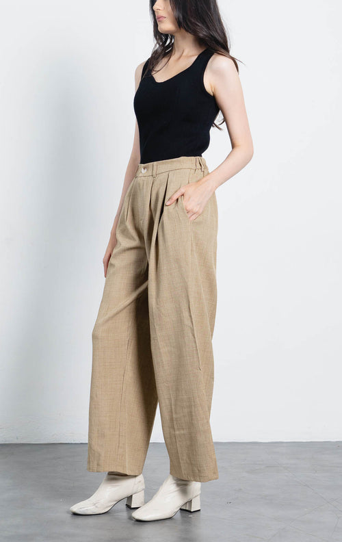 Acha Sinaga – Delano Wide Leg Brown Pants – 288961