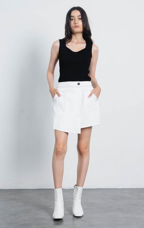 Acha Sinaga – Ara Wrap White Skort – 288977