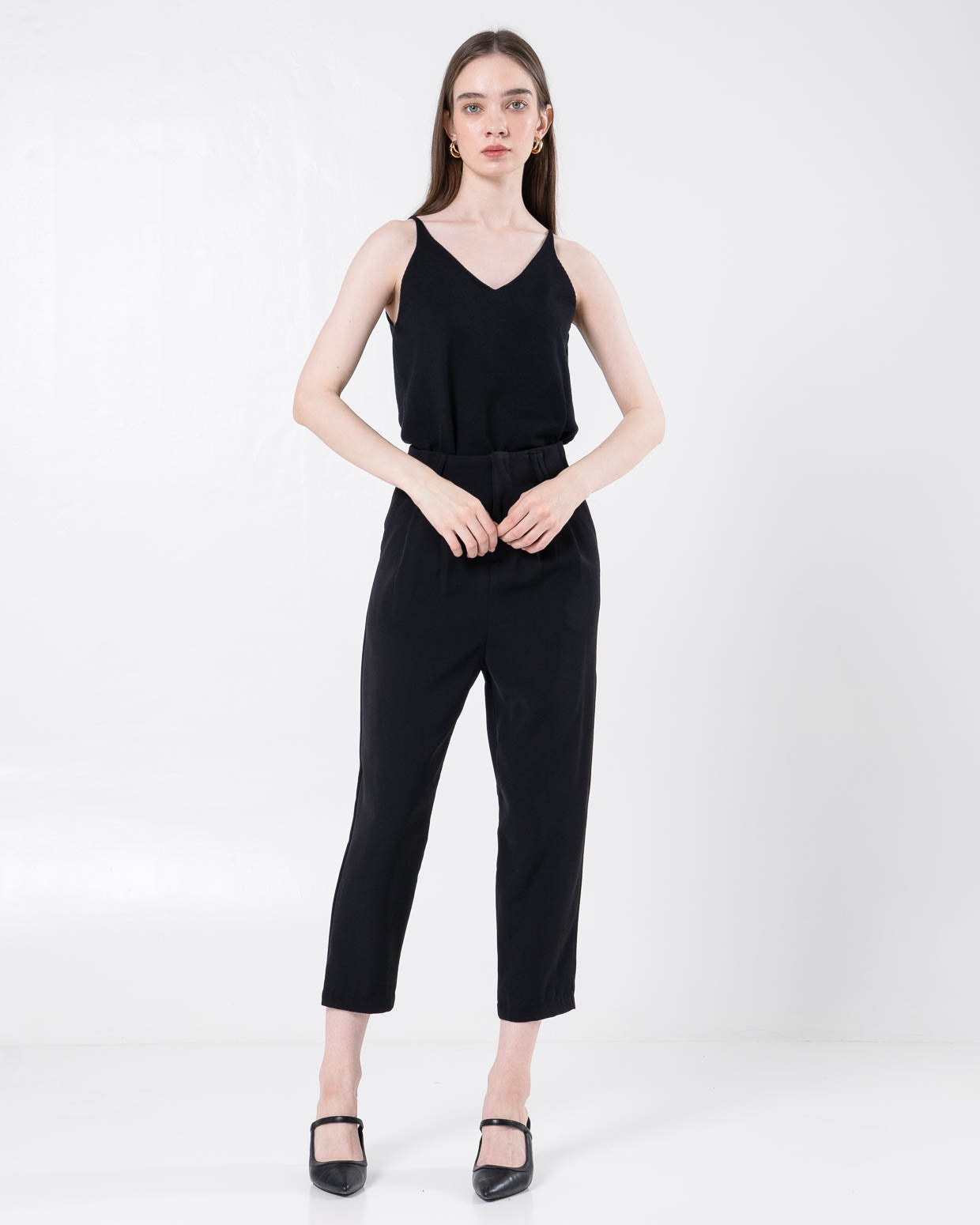 Denver Zipper Straight Black Pants – Celana Panjang Wanita Formal - 288980