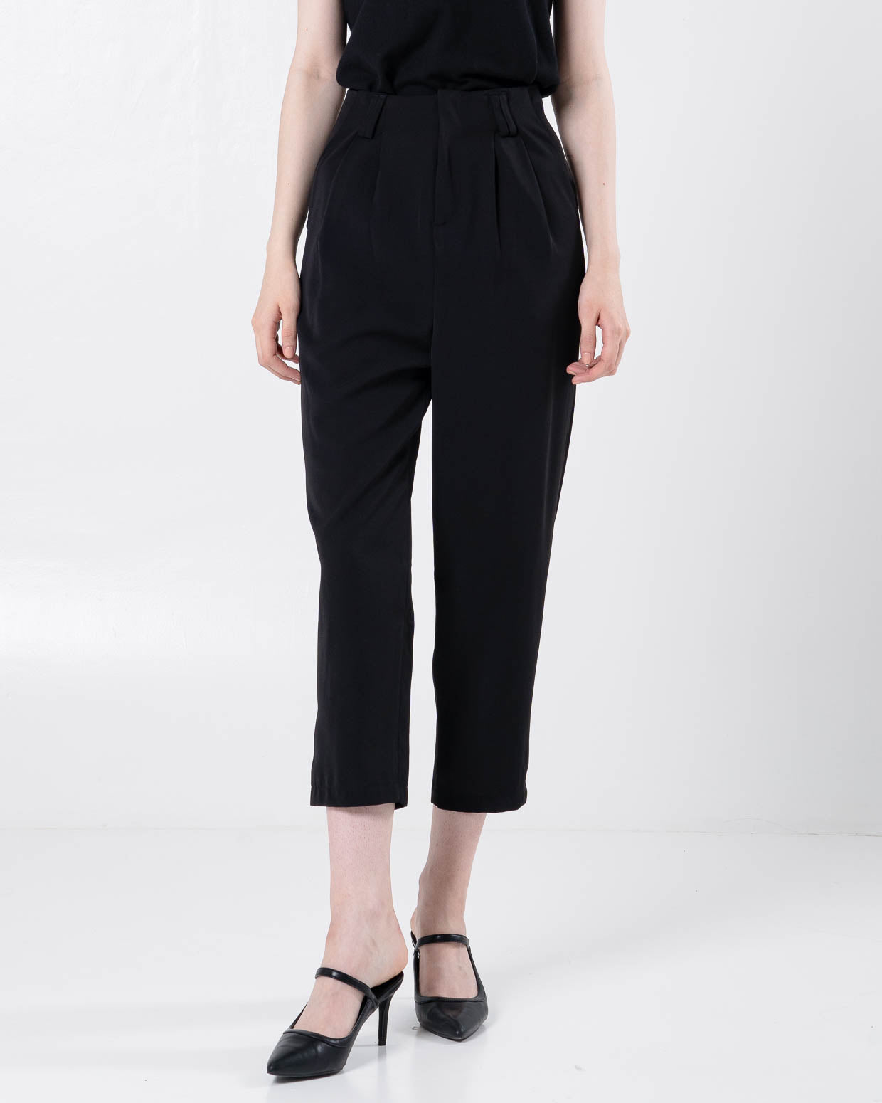 Denver Zipper Straight Black Pants – Celana Panjang Wanita Formal - 288980