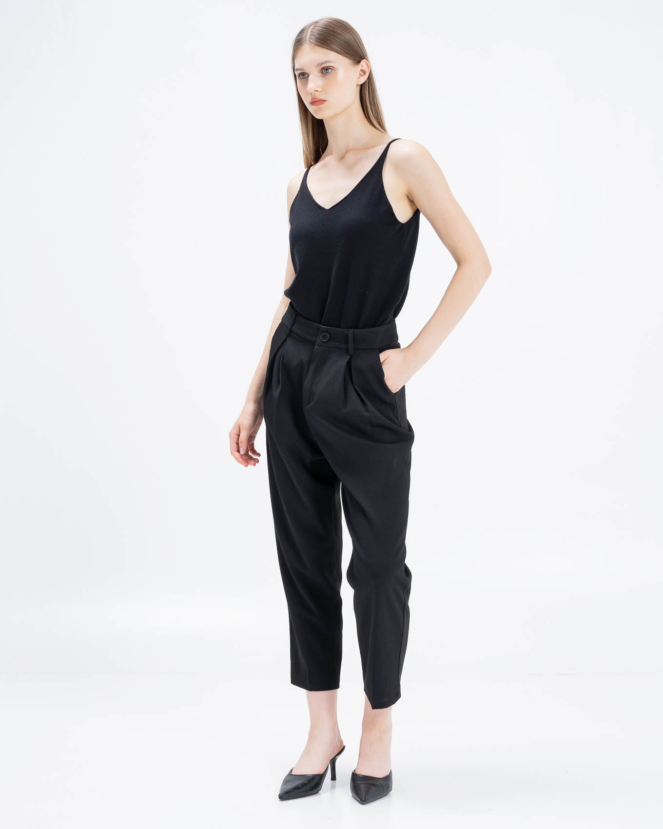 Maddie Pencil Black Pants - Celana Panjang Formal Wanita - 289528