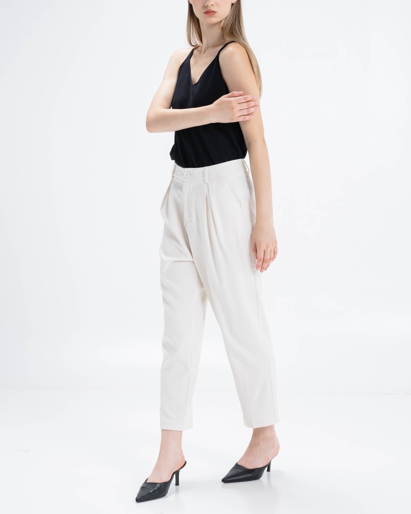 Maddie Pencil Ivory Pants - Celana Panjang Wanita Formal - 289530