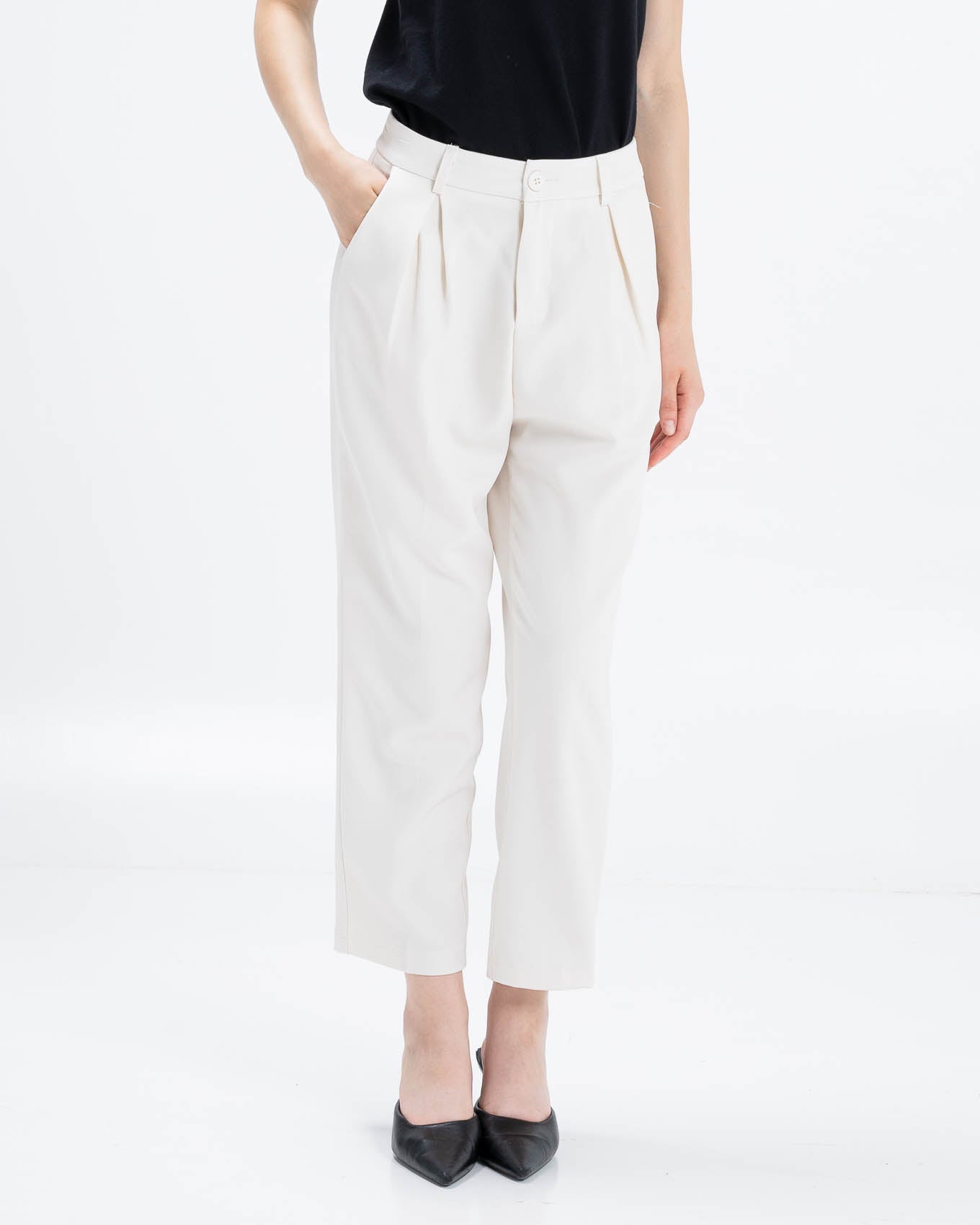 Maddie Pencil Ivory Pants - Celana Panjang Wanita Formal - 289530