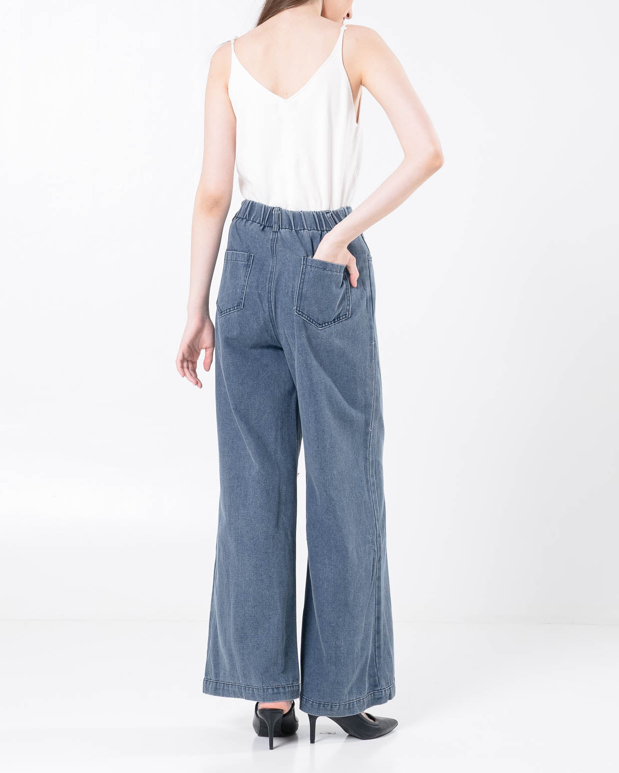 Ricardo Wide Leg Denim Pants – Ceana Kulot Panjang Wanita - 289700