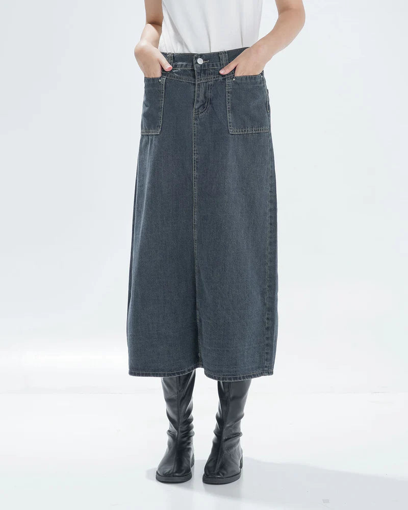 Viena Dark Skirt Denim