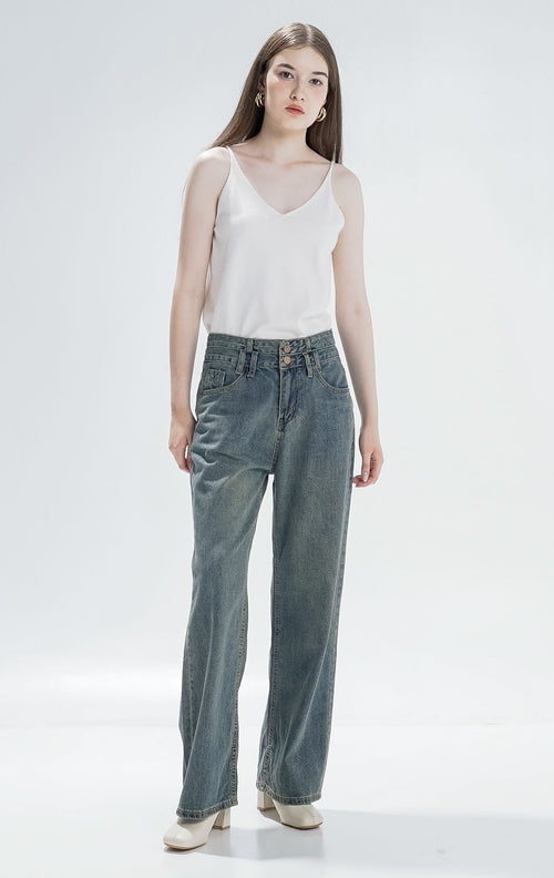 Riki Straight Light Denim Pants – Celana Jeans Wanita - 289816
