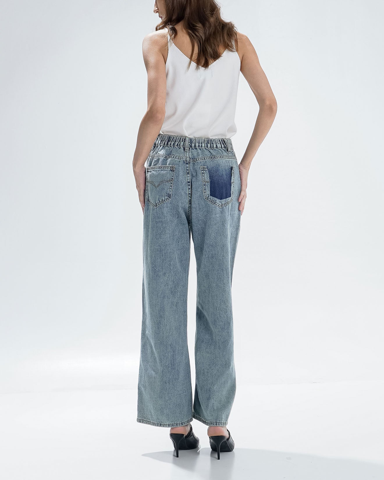 Louis Straight Denim Pants Light Denim - Celana Denim Wanita - 289818