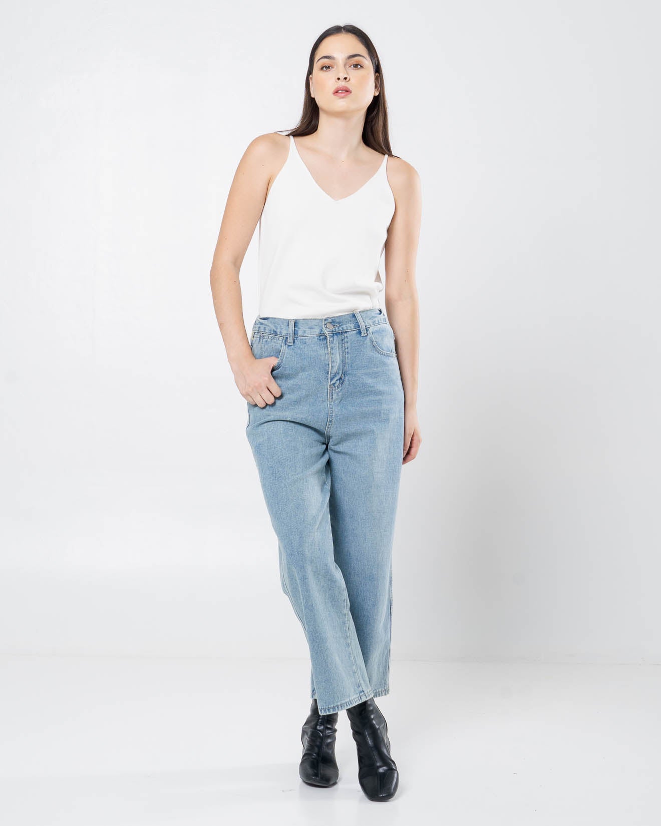 Lou Wide Light Denim Pants –Celana Panjang Jeans Wanita - 289832