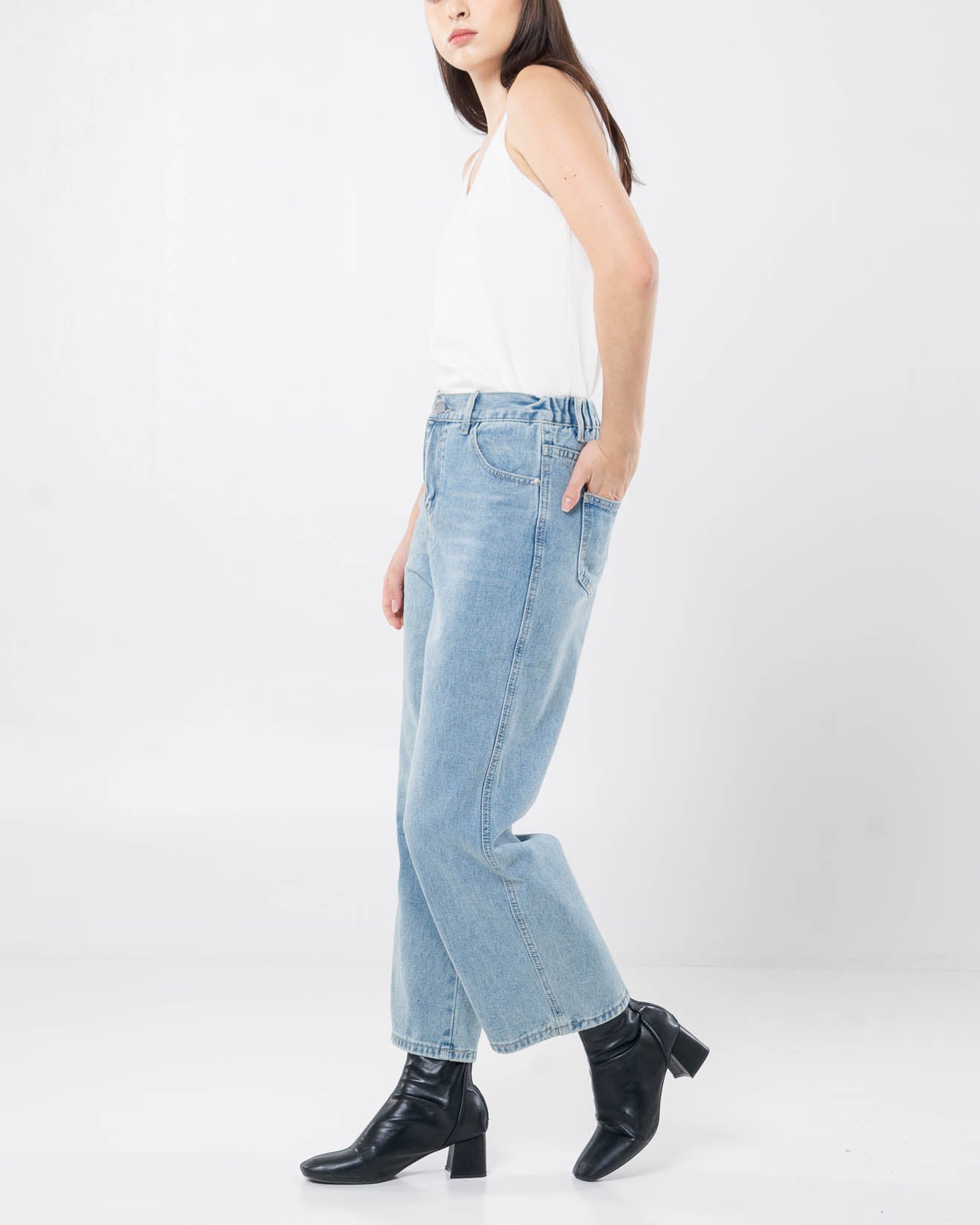 Lou Wide Light Denim Pants –Celana Panjang Jeans Wanita - 289832