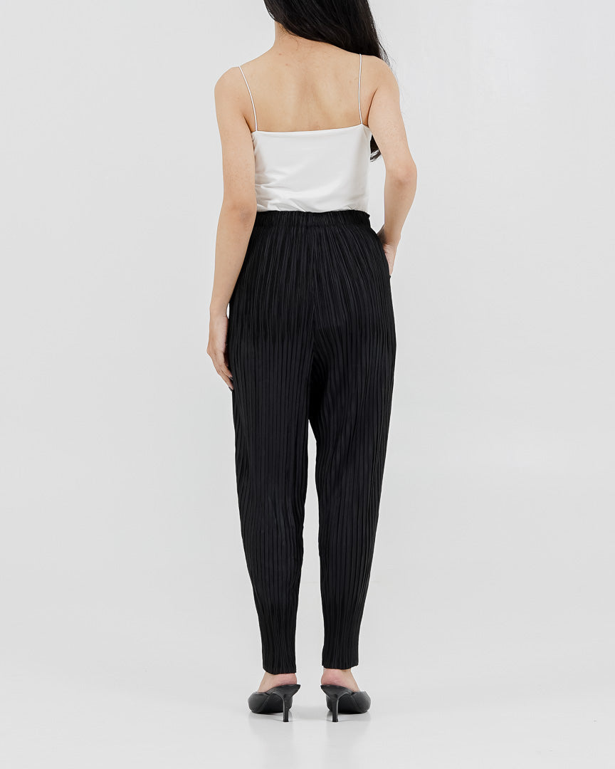 Celeste Pleats Pants Black - Celapa Panjang Wanita