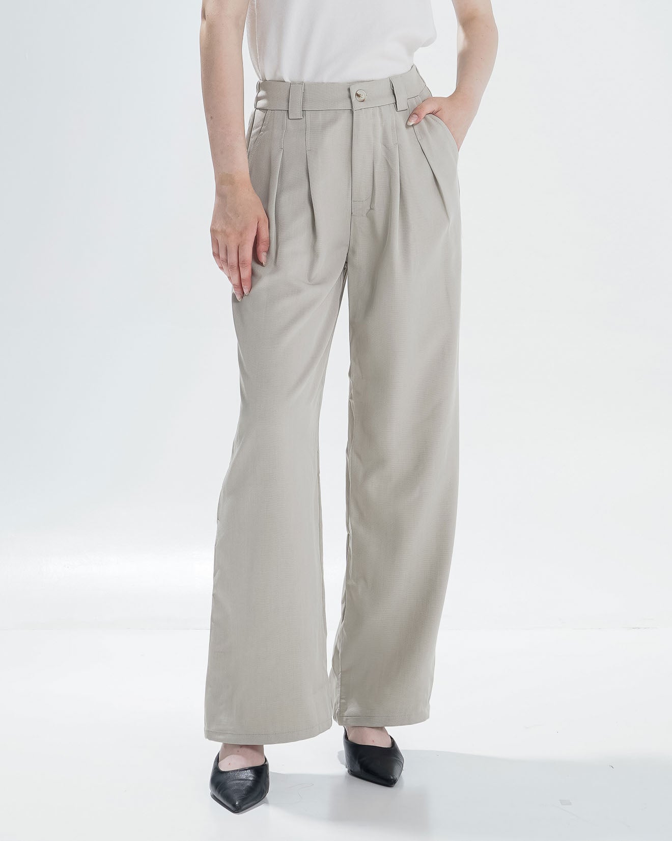 Daniel Wide Leg Brown Pants – Celana Panjang Wanita - 289976