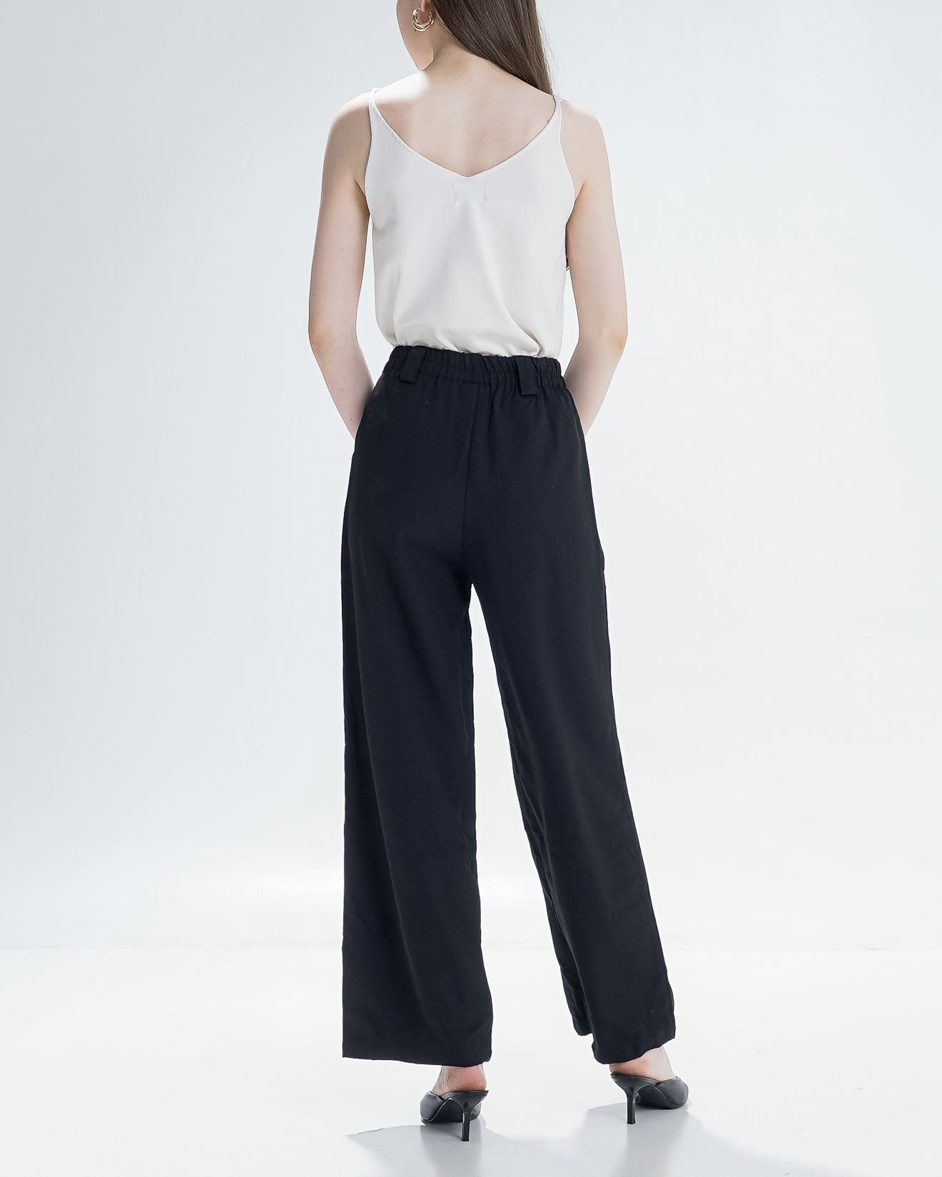 Daniel Wide Leg Black Pants – Celana Panjang Wanita - 289978