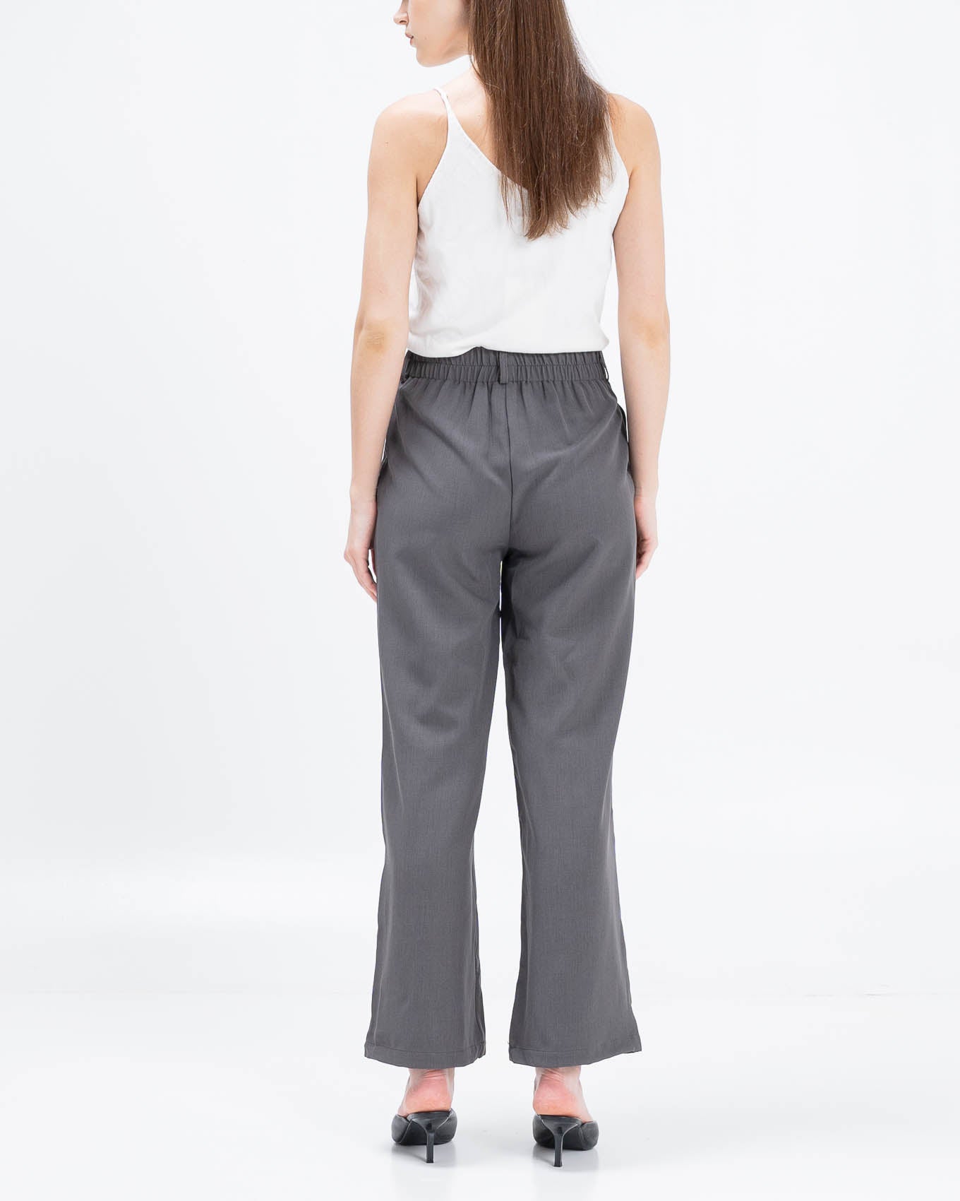 Lucas Wide Leg Grey Pants – Celana Panjang Casual Wanita - 289984