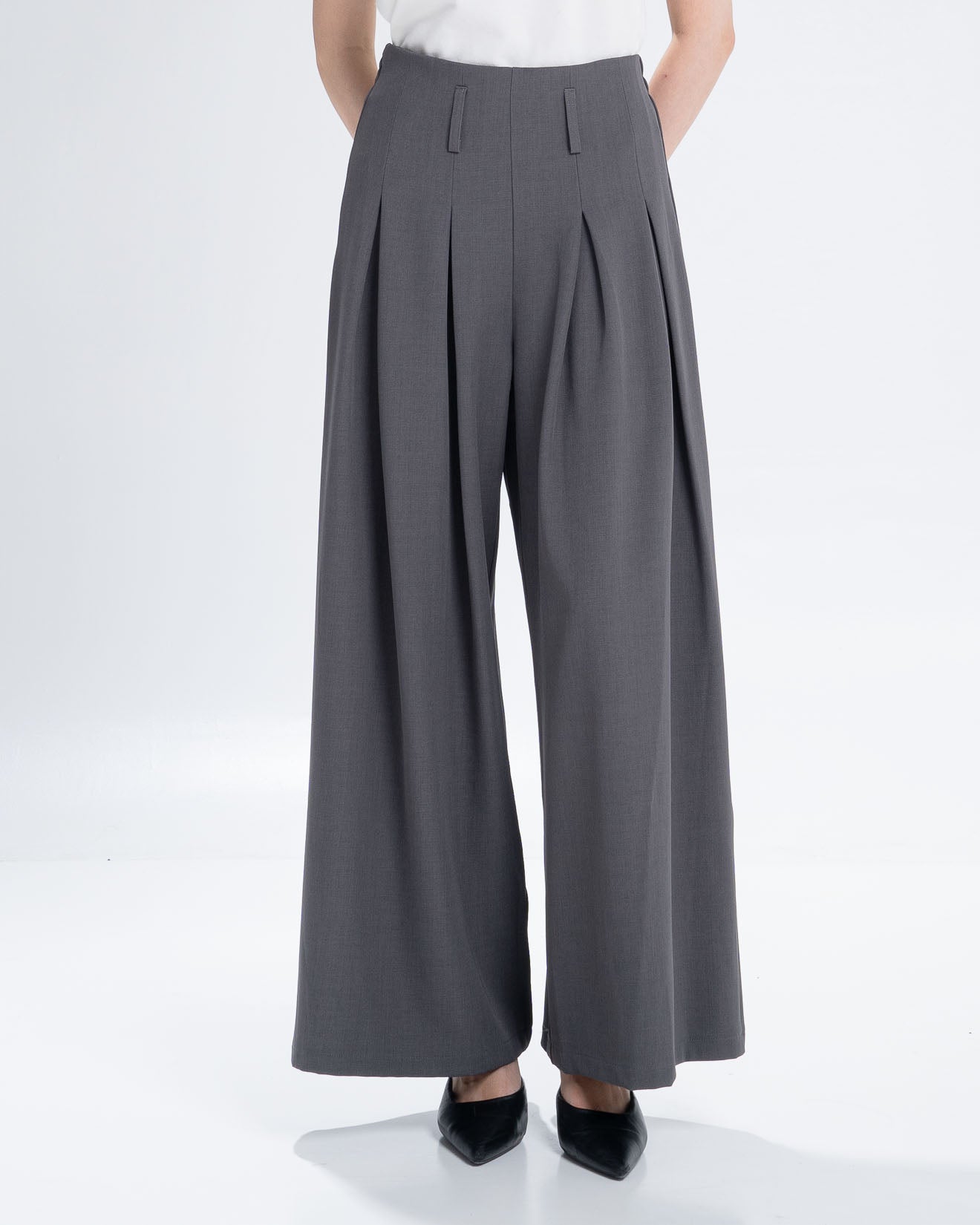 The Stage 30 Grey Pants - Celana Panjang Wanita Kulot Loose Hijab Friendly - 290914