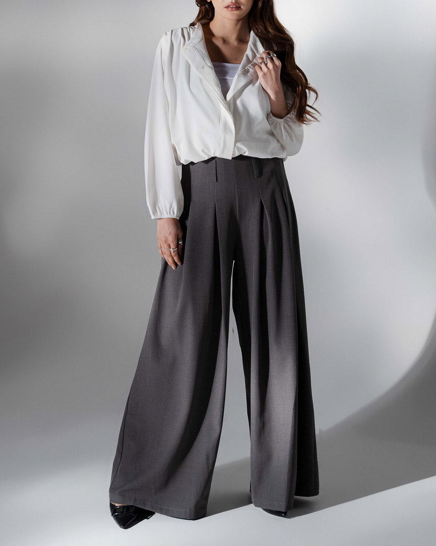 The Stage 30 Grey Pants - Celana Panjang Wanita Kulot Loose Hijab Friendly - 290914