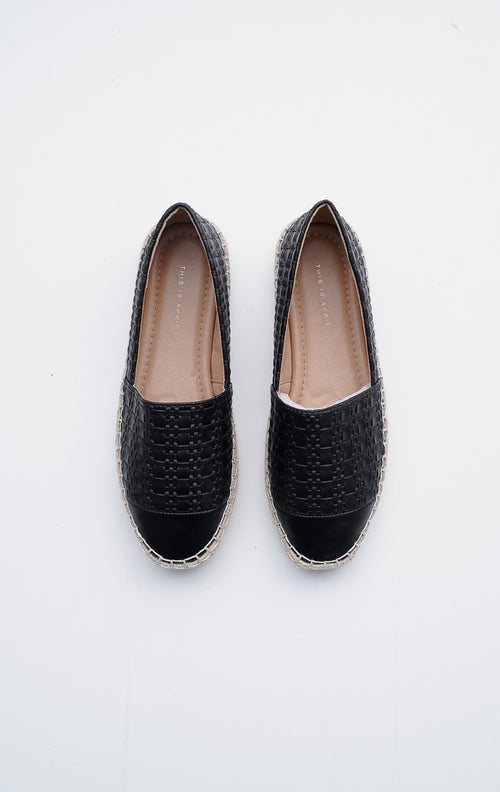 Blanc Espadrilles Black