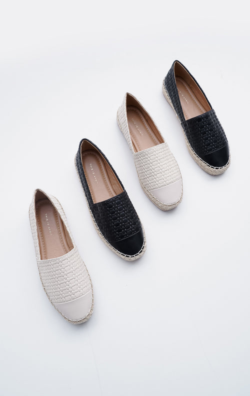 Blanc Espadrilles Black