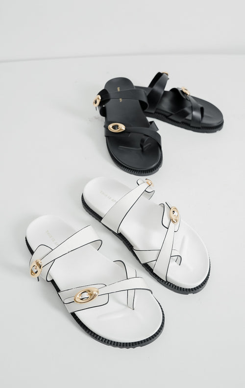 Louisa Sandals White