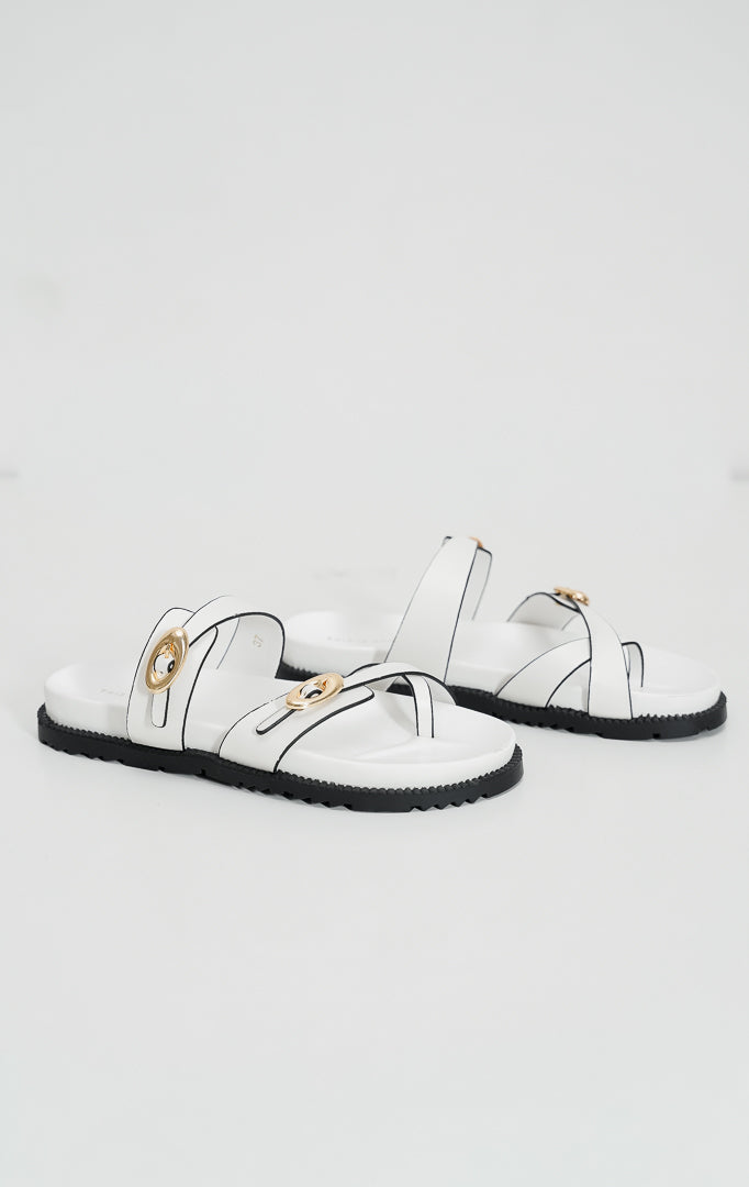 Louisa Sandals White