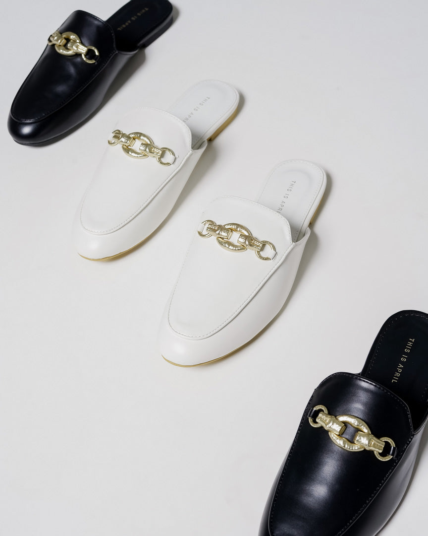 Cielo Mules White Shoes