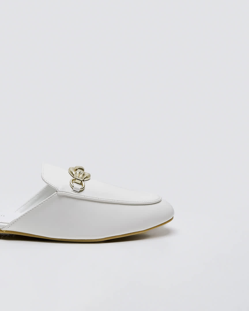 Cielo Mules White - Shoes Mewah Wanita - 589005