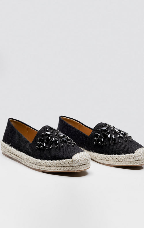 Denzel Espadrilles Black - Shoes Mewah Wanita - 589006