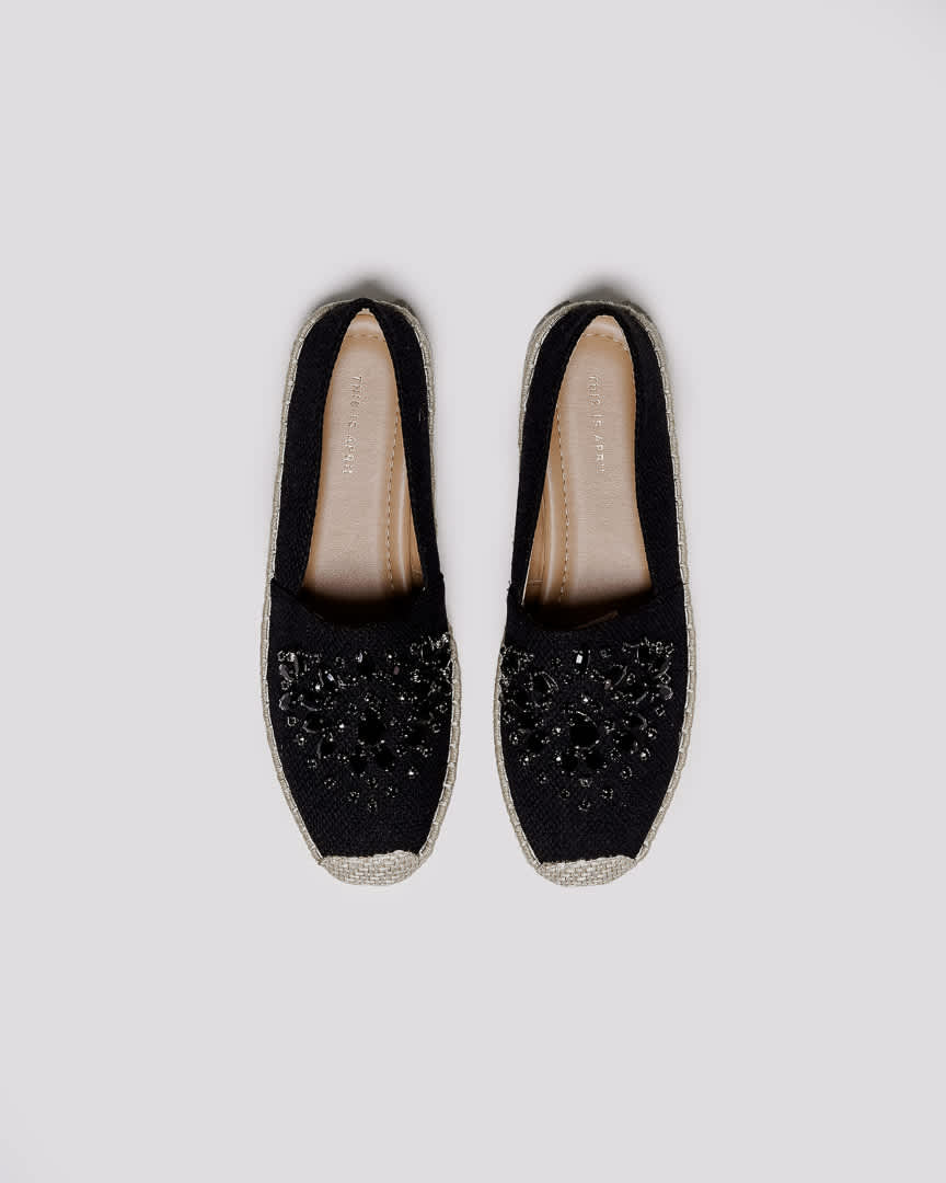 Denzel Espadrilles Black - Shoes Mewah Wanita - 589006