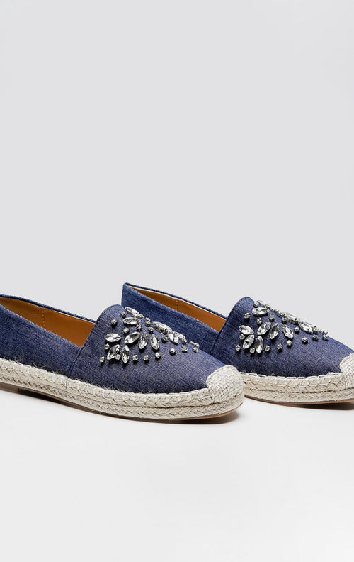 Denzel Espadrilles Denim - Shoes Mewah Wanita - 589007