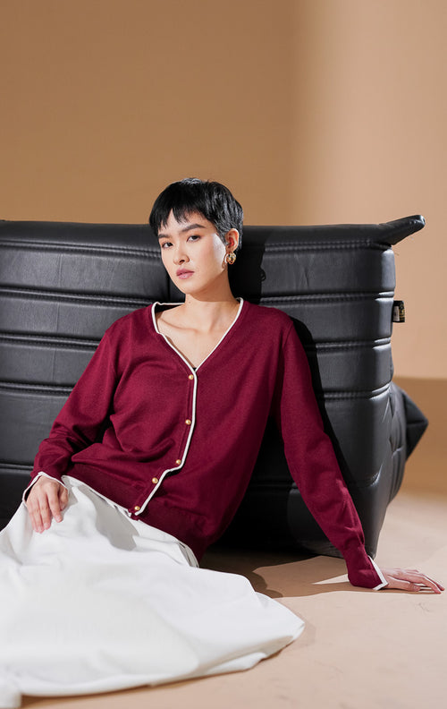 Serena Cardigan Maroon