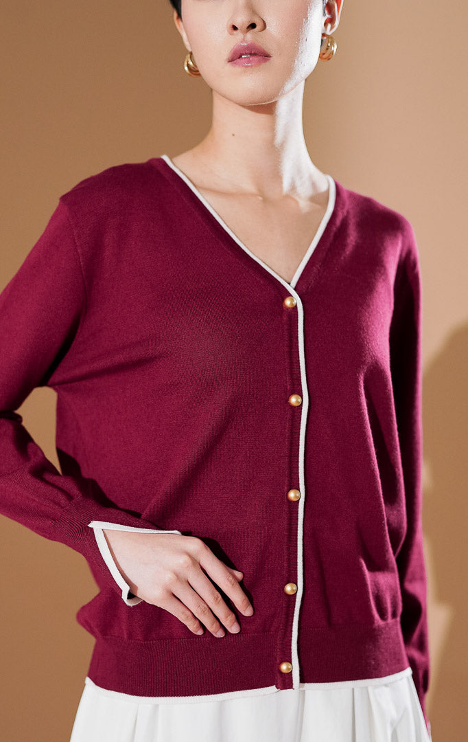 Serena Cardigan Maroon