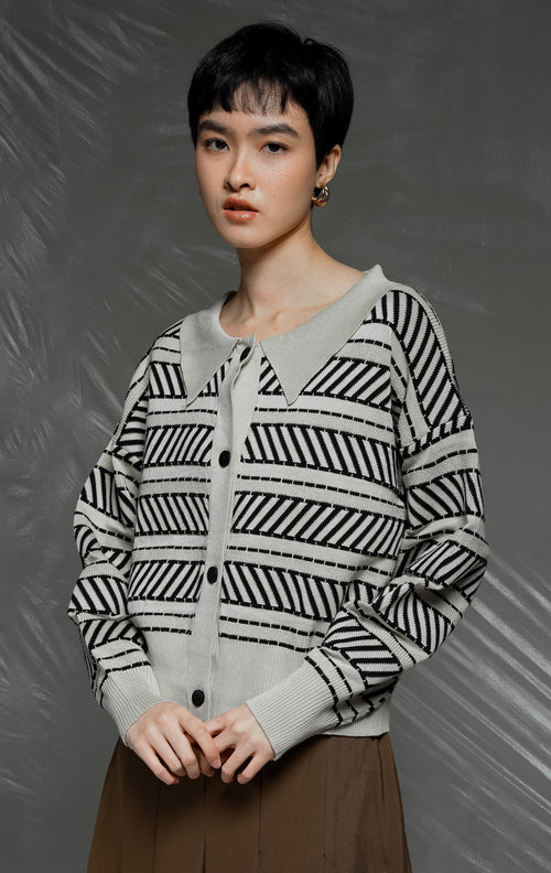 Radiant Pattern Sweater Black