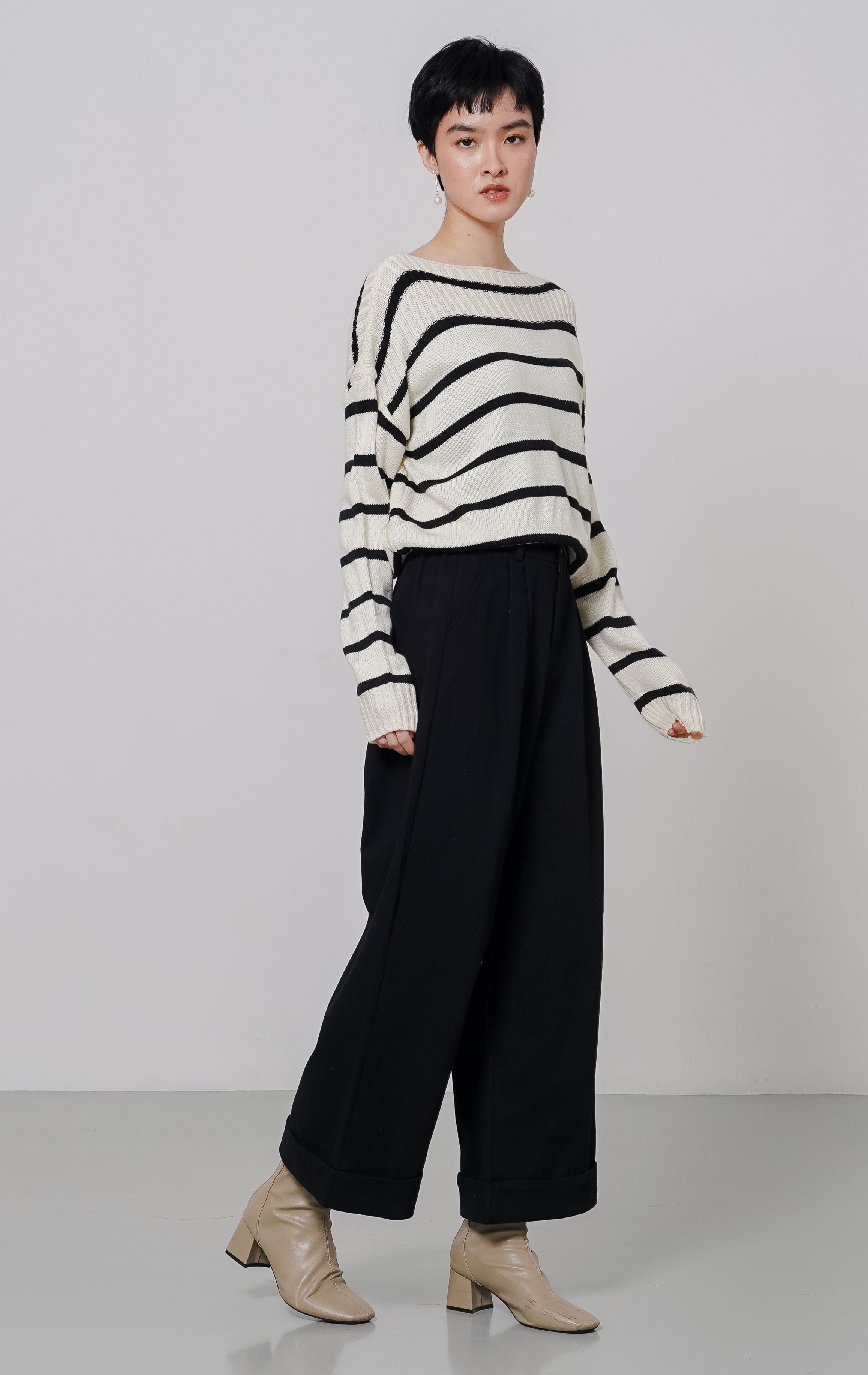 Hazel Sweater Ivory Striped
