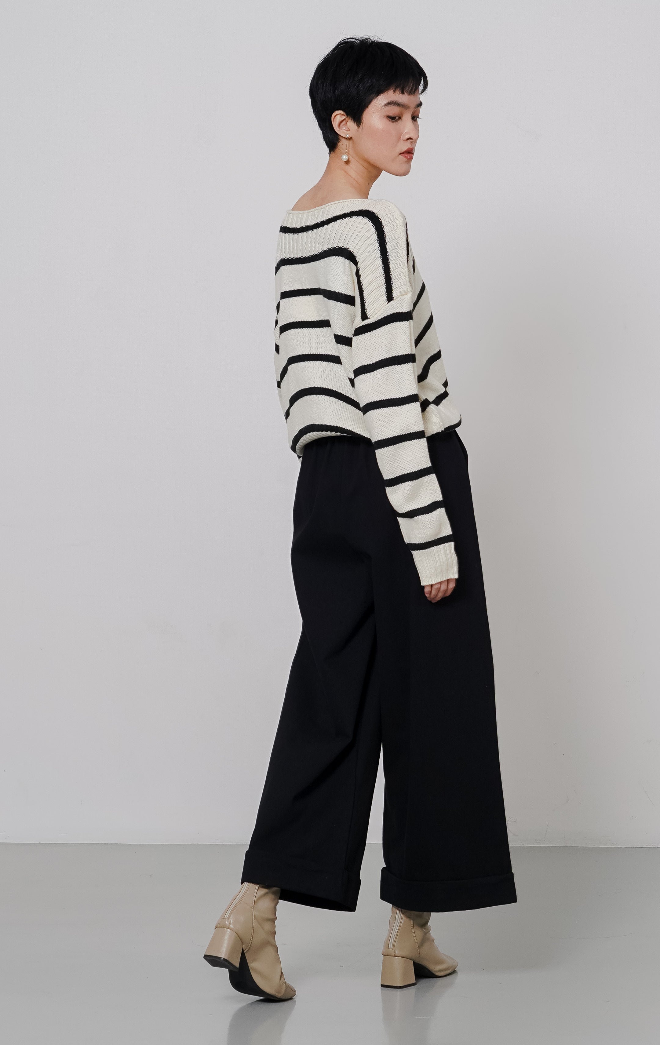Hazel Sweater Ivory Striped
