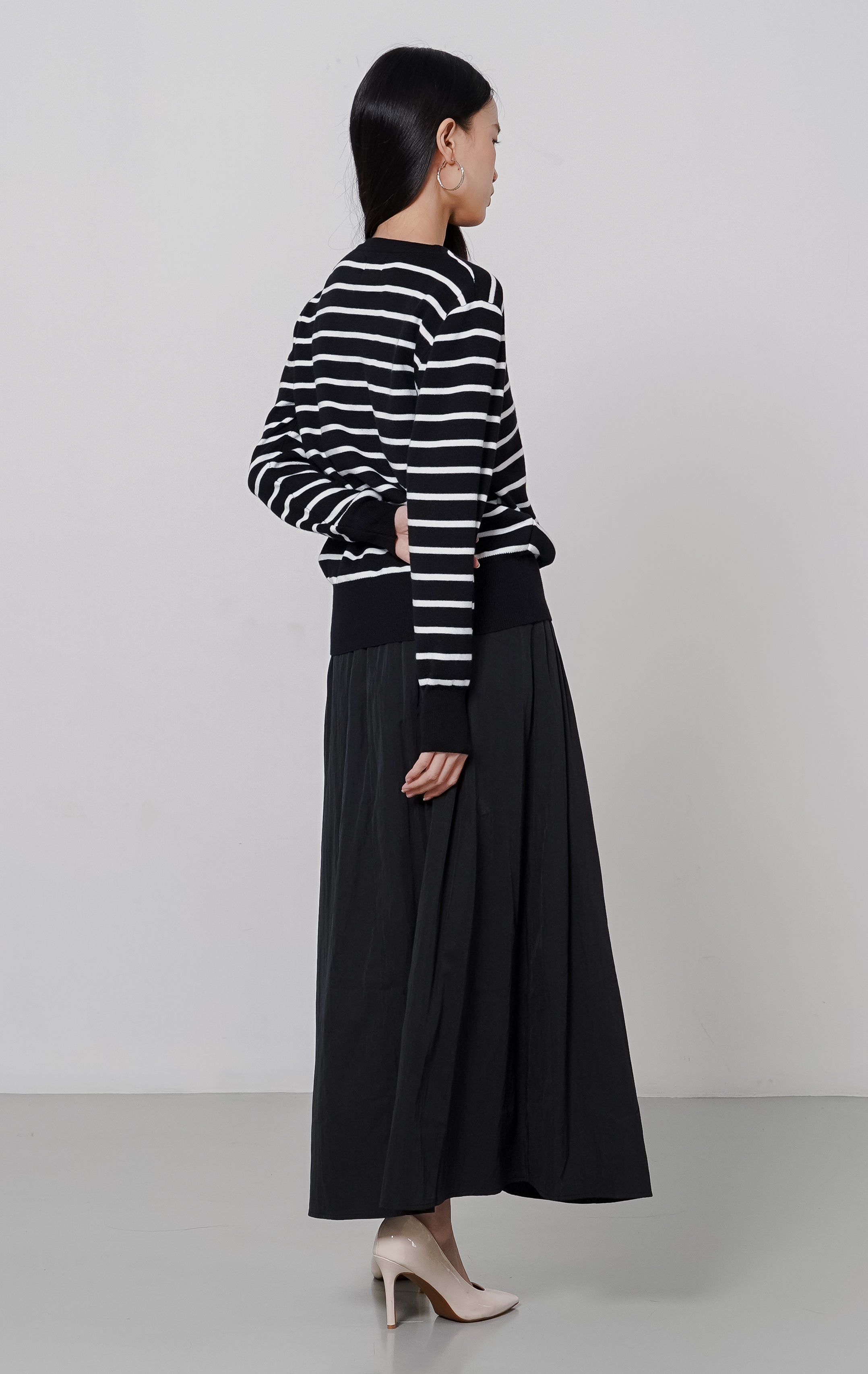Esme Cardigan Black Striped