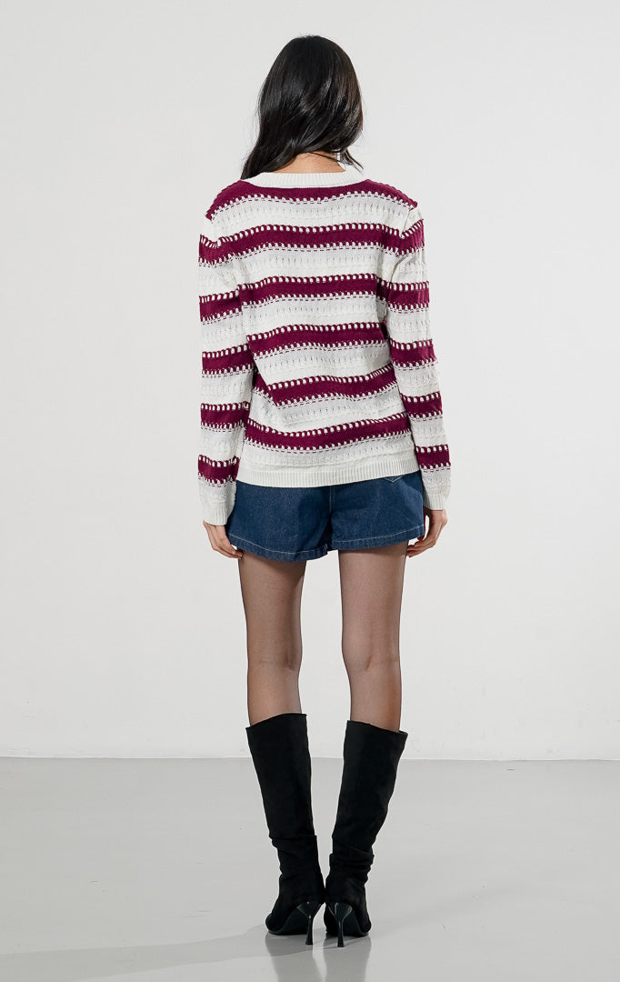 Collins Cardigan Maroon