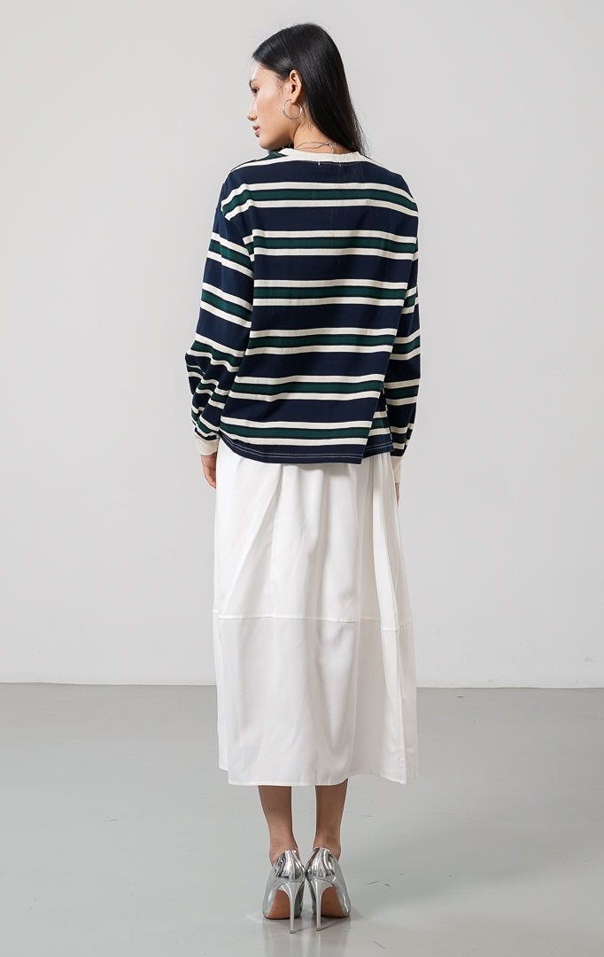 Yebin Sweater Navy Striped