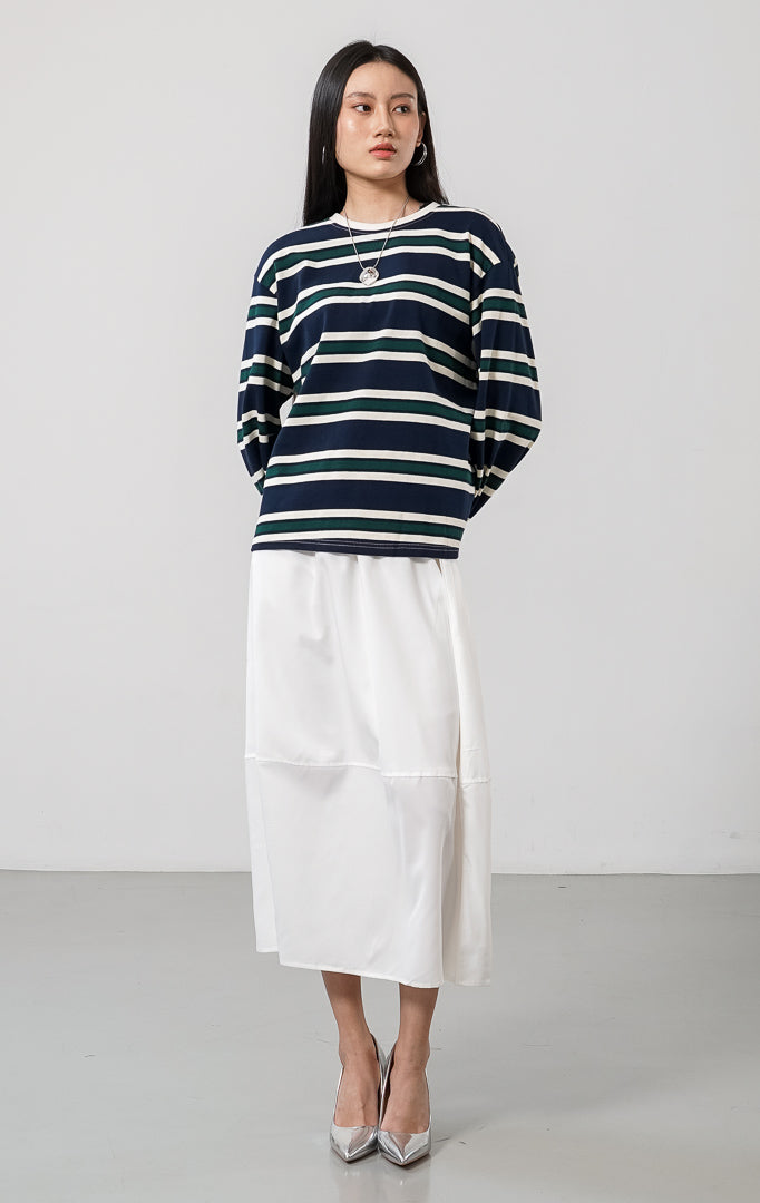 Yebin Sweater Navy Striped