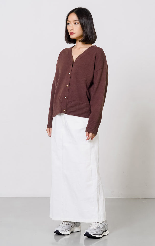 Elly Cardigan Dark Brown