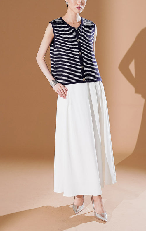 Hariette Vest Navy Striped