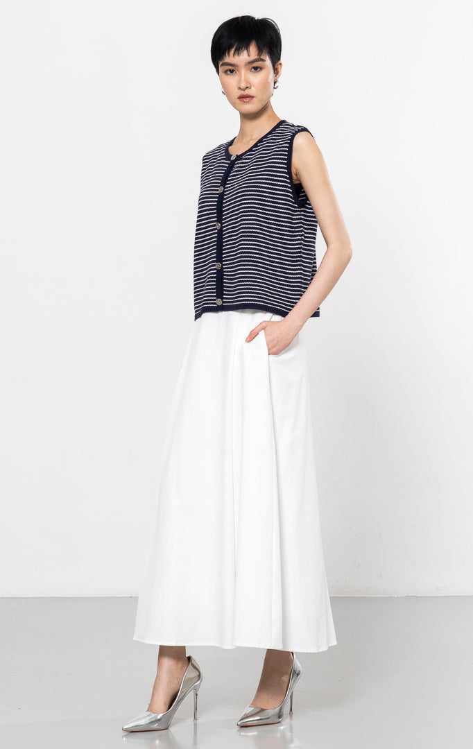 Hariette Vest Navy Striped