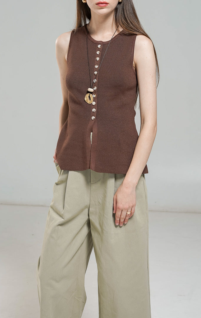 Roseline Top Dark Brown
